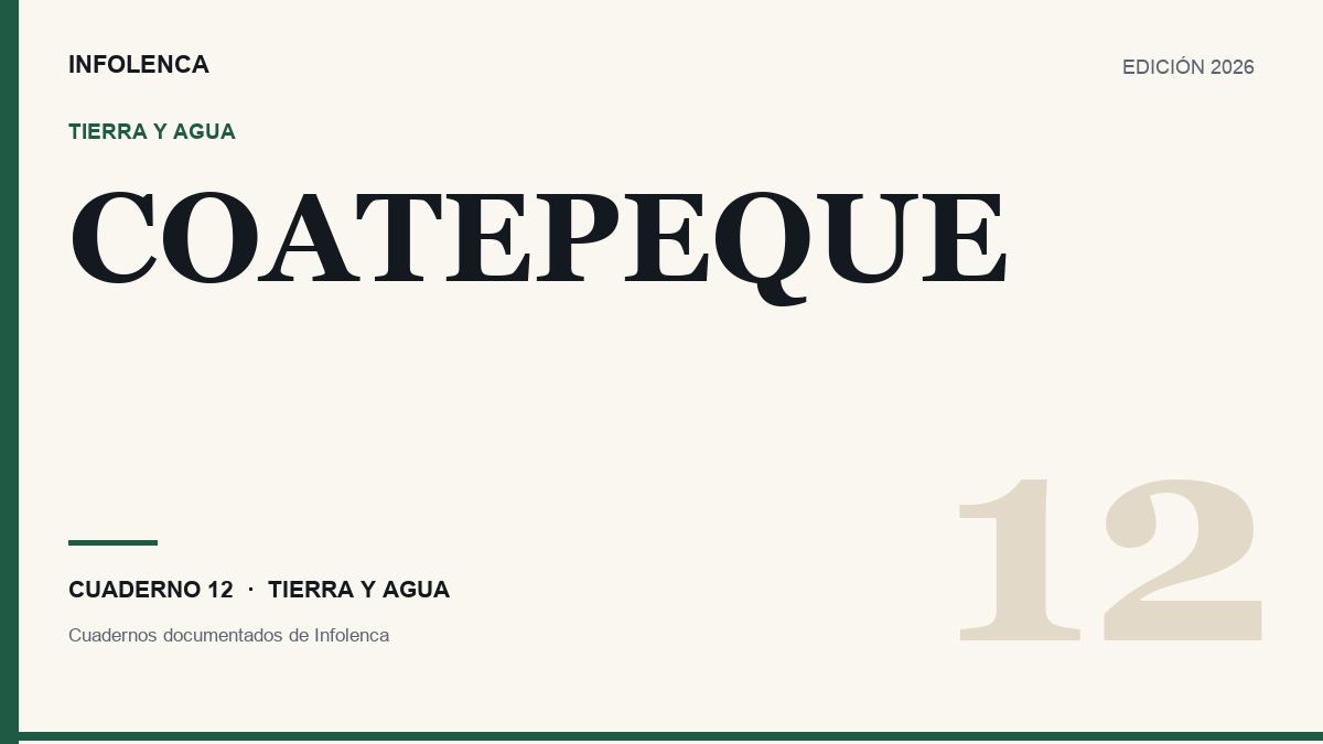 Ilustración editorial sobre el lago de Coatepeque y su monitoreo científico