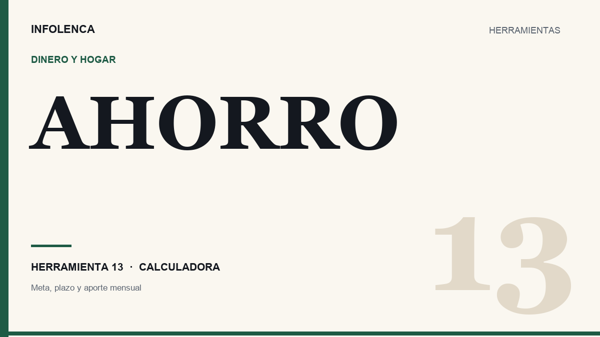 Ilustración de la calculadora de ahorro con meta