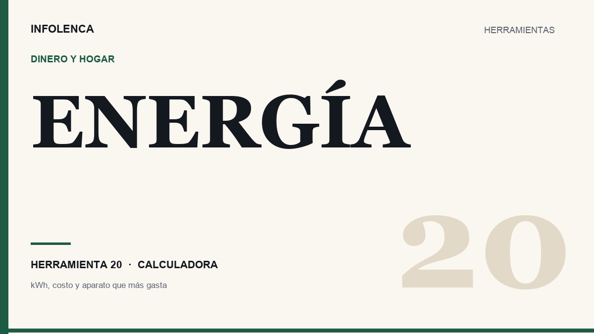 Ilustración de la calculadora de consumo eléctrico en el hogar