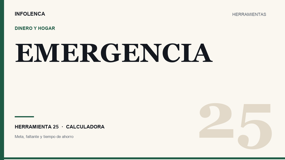 Ilustración de la calculadora de fondo de emergencia
