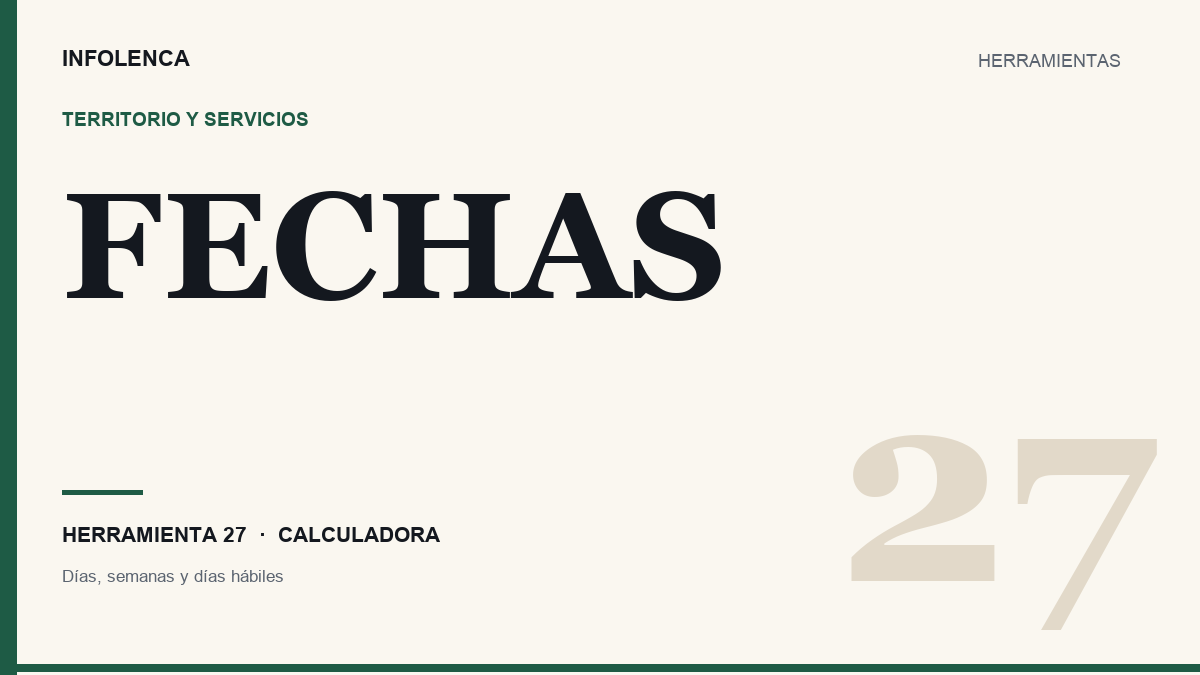 Ilustración de la calculadora de días entre fechas