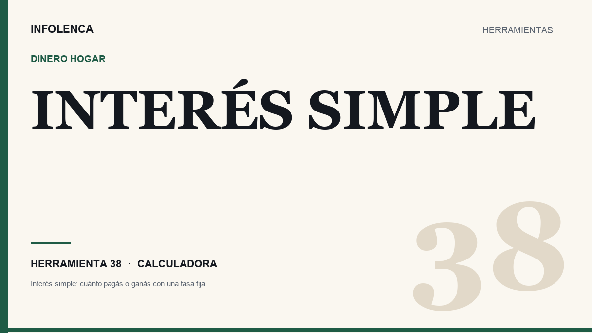 Ilustración de la calculadora de interés simple